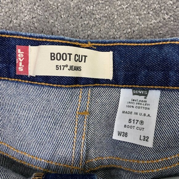 Vintage Y2K Levi's 517 Bootcut Jeans Men's 36 x 32 Fits 35 x 33.5 Blue USA - Picture 8 of 15